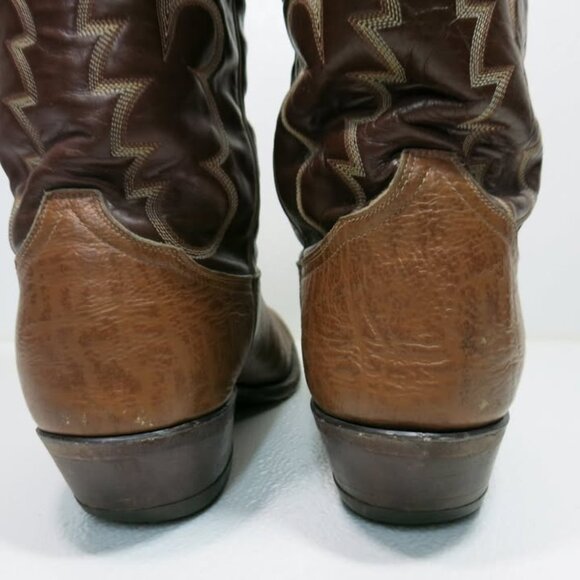 Tony Lama Western Kicker Cowboy Boots Leather Footwear Made in USA 9.5 EEE - Picture 3 of 7